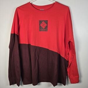 NWOT Columbia Park Women's Two-Tone Orange and Brown Long Sleeve Shirt Size XL